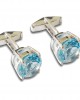 Blue Topaz Round Cufflinks Blue Topaz Round Cufflinks