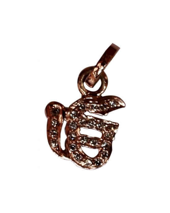 Ik onkar diamond pendant in gold Ik onkar diamond pendant in gold