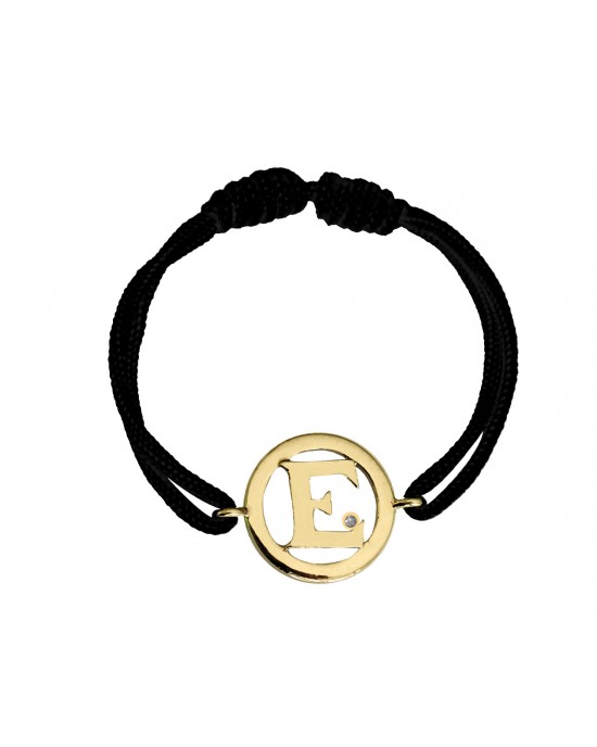 Alphabet E Gold Bracelet Alphabet E Gold Bracelet