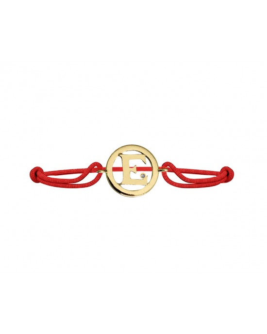 Alphabet E Gold Bracelet Alphabet E Gold Bracelet