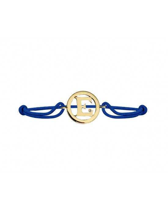 Alphabet E Gold Bracelet Alphabet E Gold Bracelet