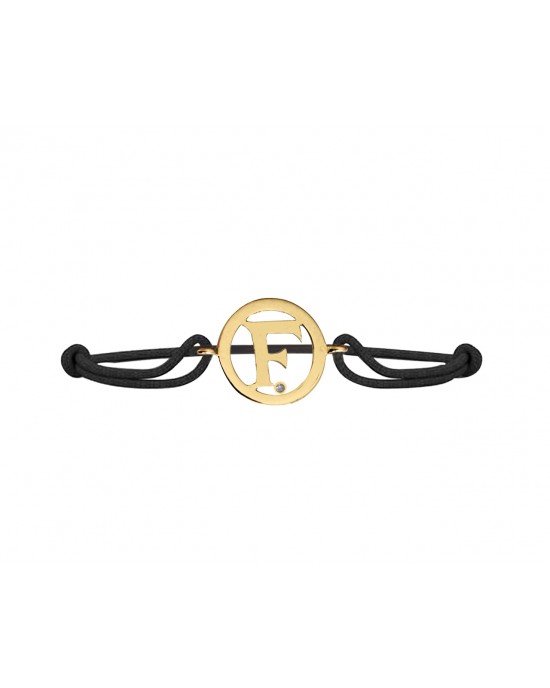 Alphabet F Gold Bracelet Alphabet F Gold Bracelet