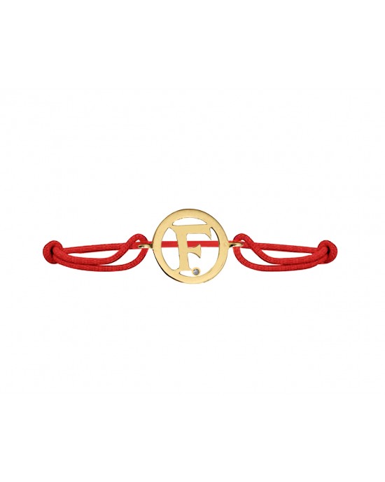 Alphabet F Gold Bracelet Alphabet F Gold Bracelet
