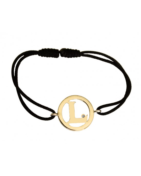 Alphabet L Gold Bracelet Alphabet L Gold Bracelet