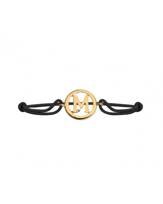 Alphabet M Gold Bracelet Alphabet M Gold Bracelet