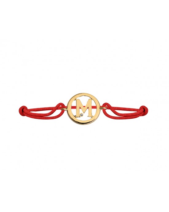 Alphabet M Gold Bracelet Alphabet M Gold Bracelet