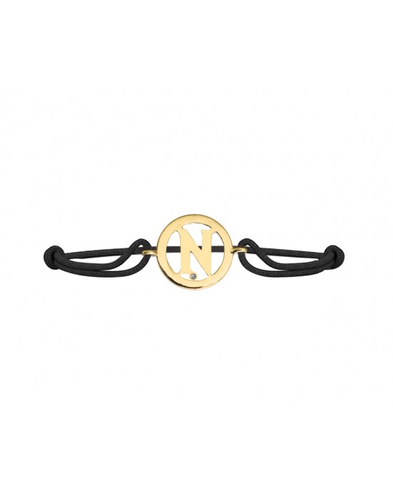 Alphabet N Gold Bracelet Alphabet N Gold Bracelet