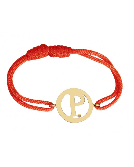 Alphabet P Gold Bracelet Alphabet P Gold Bracelet