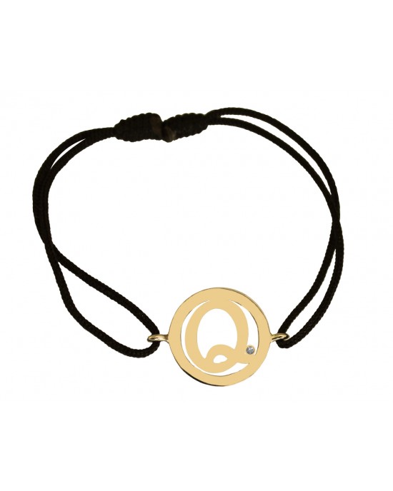 Alphabet Q Gold Bracelet Alphabet Q Gold Bracelet