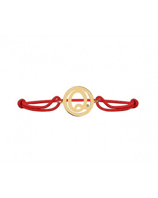 Alphabet Q Gold Bracelet Alphabet Q Gold Bracelet
