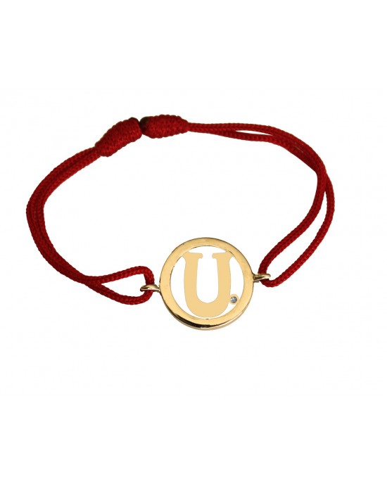 Alphabet U Gold Bracelet Alphabet U Gold Bracelet