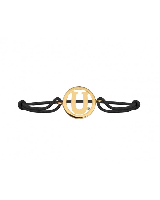 Alphabet U Gold Bracelet Alphabet U Gold Bracelet