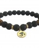 Aumkaara Positivity Bracelet with Tiger’s eye & Black onyx in gold Aumkaara Positivity Bracelet with Tiger’s eye & Black onyx in gold
