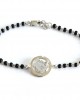 Diamond Om bracelet in silver on mangal sutra chain Diamond Om bracelet in silver on mangal sutra chain