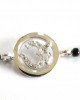 Diamond Om bracelet in silver on mangal sutra chain Diamond Om bracelet in silver on mangal sutra chain