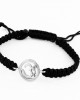 Om Bracelet in 92.5 Silver with a Diamond on Nylon Thread Om Bracelet in 92.5 Silver with a Diamond on Nylon Thread