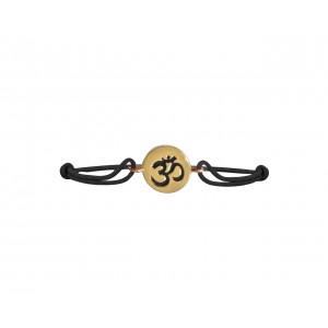 Gold Hallmarked 14k Om Rakhi On Adjustable Nylon Thread 