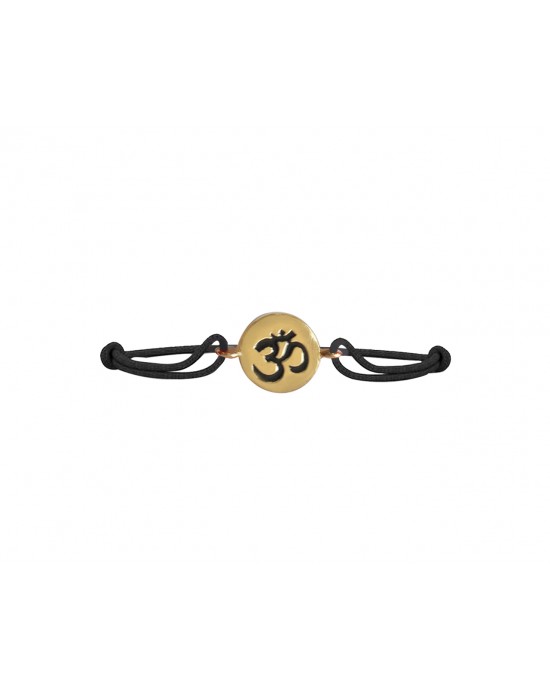Gold Hallmarked 14k Om Rakhi On Adjustable Nylon Thread Gold Hallmarked 14k Om Rakhi On Adjustable Nylon Thread