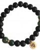 Aumkaara Balance bracelet with Moss Agate and black onyx in gold Aumkaara Balance bracelet with Moss Agate and black onyx in gold