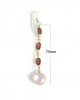 Elegant Long earrings with Rose quartz and garnet Elegant Long earrings with Rose quartz and garnet