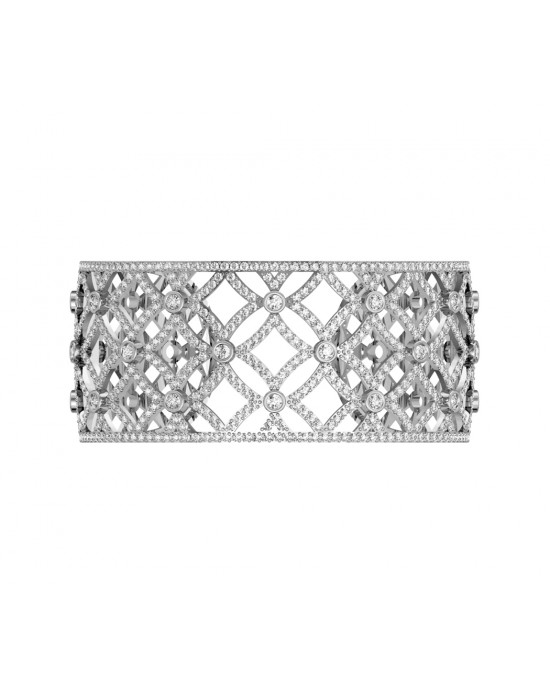 Latticework Wide Diamond Cuff Latticework Wide Diamond Cuff