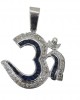 Om Pendant with Sapphire & Diamonds Om Pendant with Sapphire & Diamonds