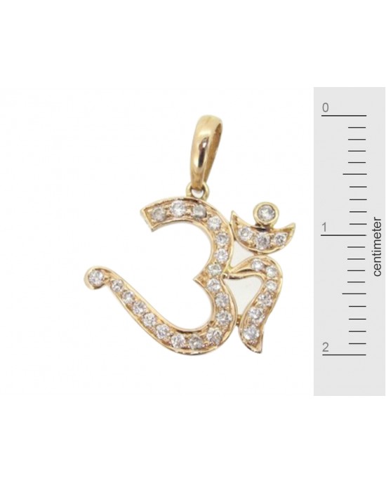 Om Pendant in Gold Om Pendant in Gold