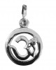Om Pendant in silver with diamond Om Pendant in silver with diamond