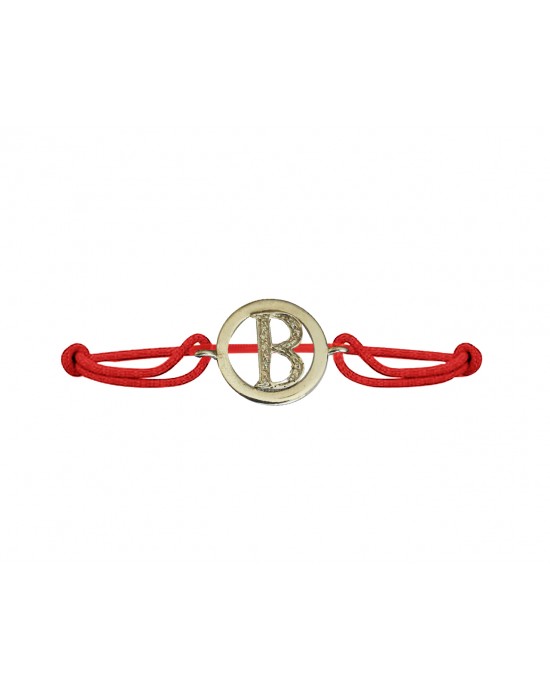 Alphabet Bracelet with Diamonds B Alphabet Bracelet with Diamonds B