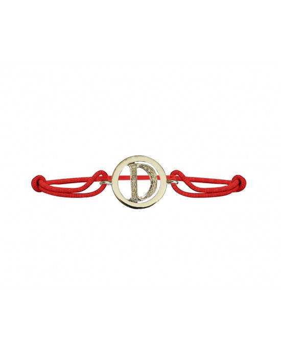Alphabet Bracelet with Diamonds D Alphabet Bracelet with Diamonds D