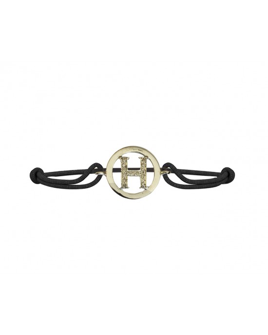 Alphabets bracelet with diamonds H Alphabets bracelet with diamonds H