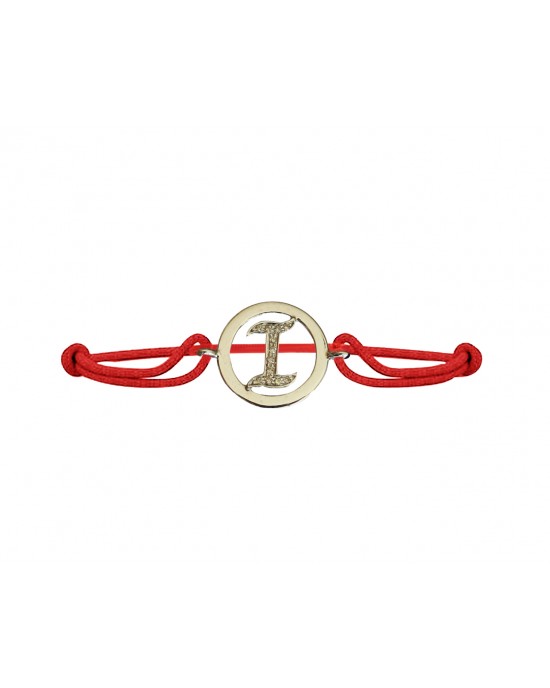 Alphabets Bracelet with diamonds I Alphabets Bracelet with diamonds I