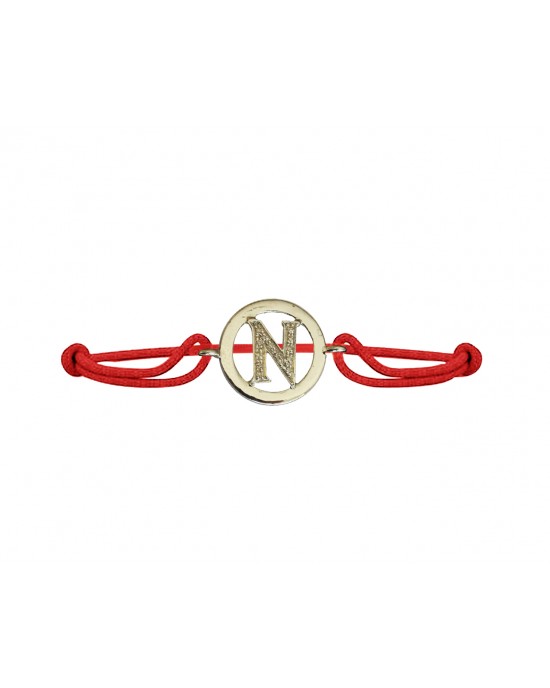Alphabets Bracelet with diamonds N Alphabets Bracelet with diamonds N