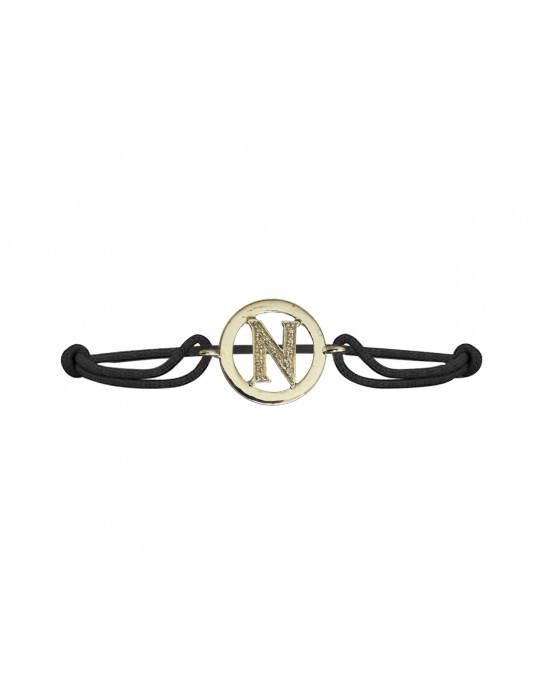 Alphabets Bracelet with diamonds N Alphabets Bracelet with diamonds N