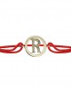 Alphabet R Bracelet in 925 Silver with Diamonds on Size Adjustable Nylon Thread Alphabet R Bracelet in 925 Silver with Diamonds on Size Adjustable Nylon Thread