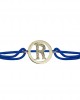 Alphabet R Bracelet in 925 Silver with Diamonds on Size Adjustable Nylon Thread Alphabet R Bracelet in 925 Silver with Diamonds on Size Adjustable Nylon Thread