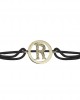 Alphabet R Bracelet in 925 Silver with Diamonds on Size Adjustable Nylon Thread Alphabet R Bracelet in 925 Silver with Diamonds on Size Adjustable Nylon Thread