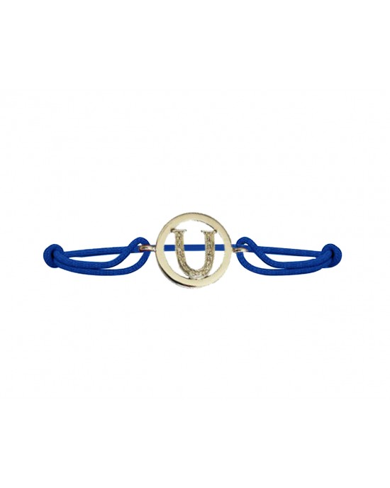Alphabets Bracelet with diamonds U Alphabets Bracelet with diamonds U