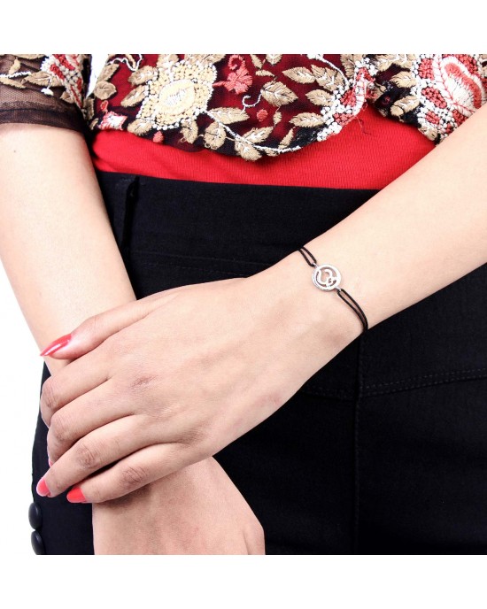 Om Single Diamond Bracelet Silver Om Single Diamond Bracelet Silver
