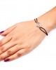 Om Single Diamond Bracelet Silver