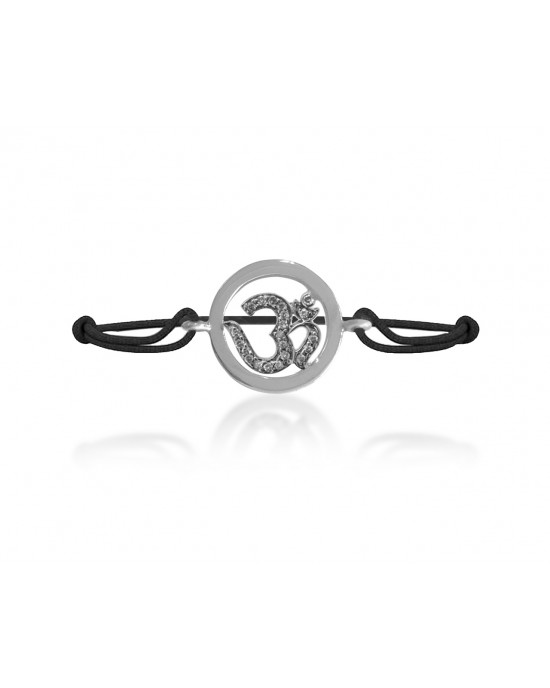 Om Inside Diamond Bracelet in Silver Om Inside Diamond Bracelet in Silver