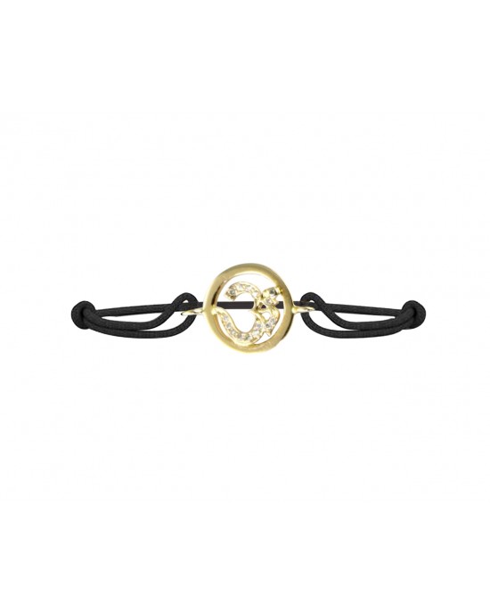 Om Bracelet in Gold Inside Diamond Om Bracelet in Gold Inside Diamond