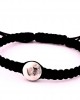 Om Braided Bracelet with Diamond in Silver Om Braided Bracelet with Diamond in Silver