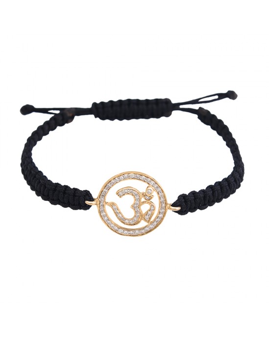 Om in Gold Bracelet with Diamonds Om in Gold Bracelet with Diamonds