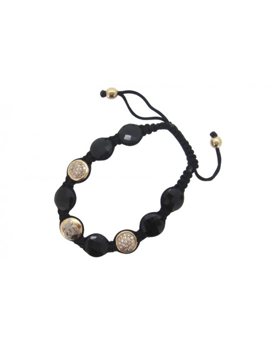 Ik Onkaar Bracelet in Gold & Black Onyx Ik Onkaar Bracelet in Gold & Black Onyx