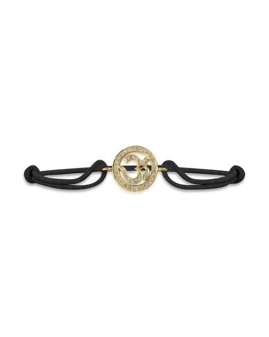 Om Bracelet in Gold Full Diamond 14mm Om Bracelet in Gold Full Diamond 14mm