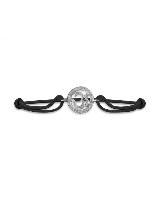 Om Bracelet in Silver with Forty-Two 0.24 Carats Diamonds Om Bracelet in Silver with Forty-Two 0.24 Carats Diamonds