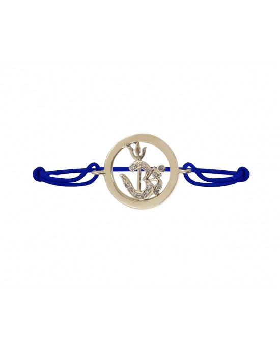 Om Shakti Bracelet in Gold with Diamond Om Shakti Bracelet in Gold with Diamond