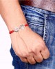 Om & Ik Onkaar Bracelet in Silver with Diamonds on Nylon thread Om & Ik Onkaar Bracelet in Silver with Diamonds on Nylon thread
