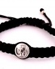 Aum Bracelet with Single Diamond Bead